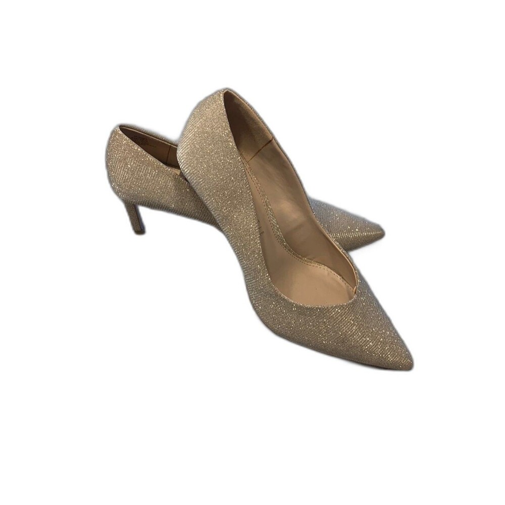 Womens Kelly & Katie gold sparkle heels 6